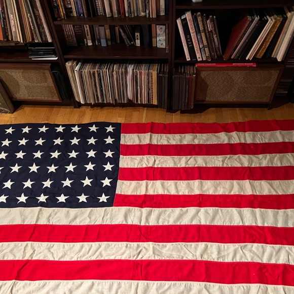 Antique 48 Star Wool American Flag - Picture 2 of 3